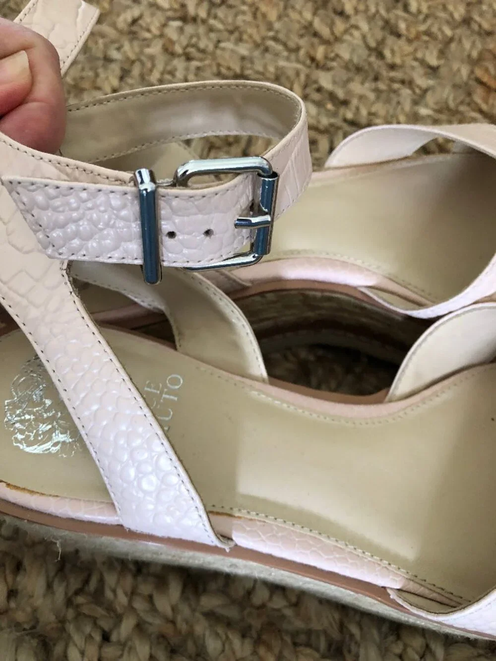 Vince Camuto Pink Martinda Espadrille Wedge Criss Cross Sandal-Size 9.5